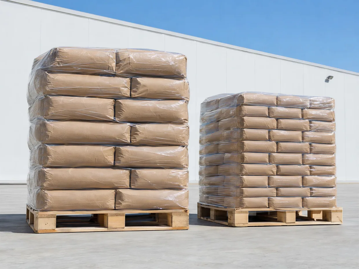 Two pallets of bagged cement